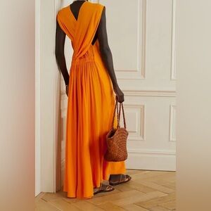 Hydria Wrap-Effect Linen And Georgette Maxi Dress